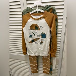 Carter’s kids pajamas, camping/outdoor theme. Size 6